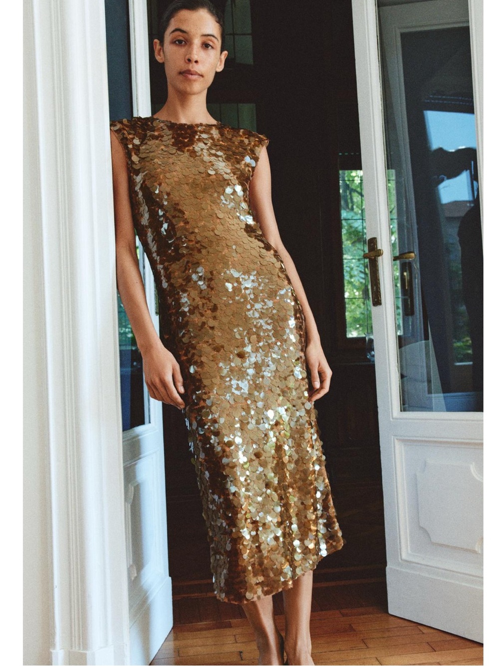 ZARA SEQUIN OPEN-BACK DRESS - Picture 3 of 8
